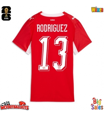 Switzerland Ricardo Rodriguez #13 Replica Home Stadium Shirt for Women World Cup 2026 Short Sleeve